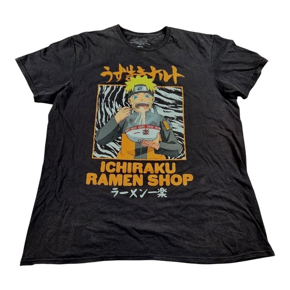 Naruto Shippuden Ichiraku Gray Men's XL Ramen Shop T-Shirt Anime 2007 - Picture 3 of 5